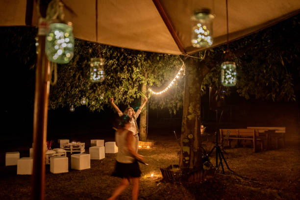 Night garden party and dinner Al fresco